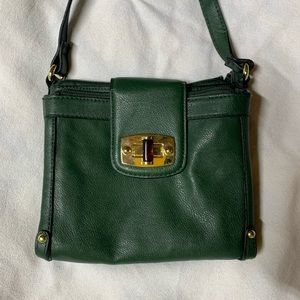 Hunter green crossover bag